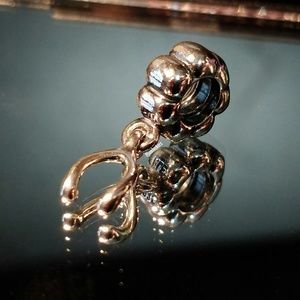 Wishbone pendant dangle charm, Pandora retired